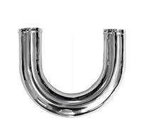 Air Intake Hose Pipe For Racing Car Turbo High Flow 0/45/90/180 Degrees Universal L S Type Aluminum Tube 76mm 89mm 3inch 3.5inch Cold Air Intake Pipe Air Intake Tube(76mm 180)