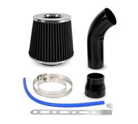 Air Intake Hose Pipe Tube Car Refitted 76mm Mushroom Head Air Filter Intake Pipe High Flow Cold Cone Aluminum Kit OFI109(Black)