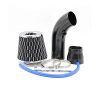 Air Intake Hose Pipe Tube Turbo Universal Cold Intake Kit With Filter 76mm Car Automobile Rubber Hose High Power Induction Supercharger Intake Pipe(Carbon)