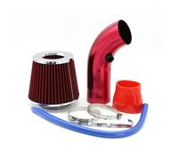 Air Intake Hose Pipe Tube Turbo Universal Cold Intake Kit With Filter 76mm Car Automobile Rubber Hose High Power Induction Supercharger Intake Pipe(Red)