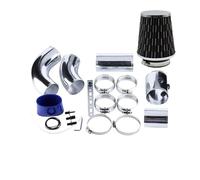Air Intake Hose Pipe Tube Universal Auto Car 76mm Cold Air Intake 3inch Aluminium Tube Intake Pipe Kit Turbo Direct Cold Air Filter(Carbon)