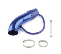 Air Intake Hose Pipe Universal Alumimum 3'' 75mm Car Cold Air Intake System Turbo Induction Pipe Tube Silver Black Red Color Air Intake Filter Kit(Blue)