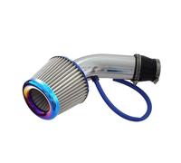 Air Intake Hose Tube Car Cold Air Intake SystemWith Air Filter Cone High Flow Performace Racing 3" 76mm Turbo Induction Pipe Tube Kit Car Air Intake Hose(Silver)