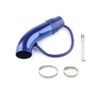 Air Intake Hose Universal Alumimum 3'' 75mm Car Cold Air Intake Turbo Induction Pipe Tube Silver Black Red Color(Blue)