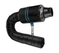 Air Intake Tube Car Carbon Fibre Cold Air Filter Feed Enclosed Intake Induction Fiber Box Universal 1 Set Pipe Hose Kit