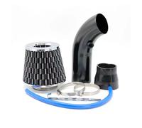 Air Intake Turbo Hose Induction Kit Car Air Filters Cold Intake Filter High Flow Universal Sport Power Mesh Cone 76MM Filter Breather Pipe(Blk intakekit1100)