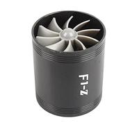 Air Intake Turbonator Dual Fan Turbine Super Charger Gas Saver Turbo Black