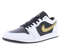 Air Jordan 1 Low Men's Shoes (553558-172, White/Metallic Gold-Black)