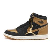 Air Jordan 1 Retro High OG 'Black and Gold' Men's Shoes - Black 9.5