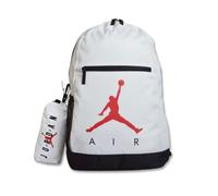 Air Jordan School Backpack White + Pencil Case - 9B0503-001
