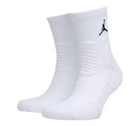 Air Jordan Ultimate Flight 2.0 Flying Man Logo Basketball Training Mid Tops Socks One Pair White SX5855-101 S