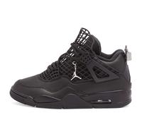 Air Jordan Women's 4 W Sneaker Black/Black/Mtlc Silver