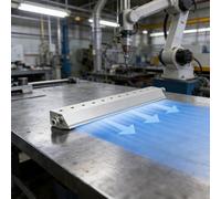 Air Knife Blower, Aluminum Alloy, 1/4" Thread Interface, Length 150-600mm, Outlet Gap 0.05mm, Ideal for Industrial Production Line with Air Compressor