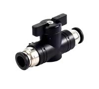 Air Line Connectors 10 Pcs 4mm 6mm 8mm 10mm 12mm Pneumatic Push in Quick Joint Connector Hand Valve to Turn Switch Manual Ball Current-limiting(BUC 10MM,10 PCS)