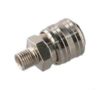 Air Line Hose Connector | for Quick Release Fitting with 1/4\" for bsp Male Thread, Euro Female Coupler for Air Compressor Tools, Built-in Valve