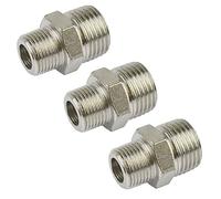 Air Line Hose Fitting Connector Adapter 3/8 Male to 1/2 BSP Male 3 Pack FT012