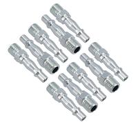 Air Line Hose Fitting Connector Male Quick Release 1/4 inch Male Thread 10pk