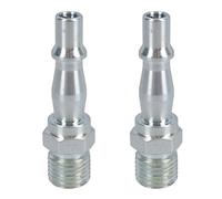 Air Line Hose Fitting Connector Male Quick Release 1/4 Male Thread 2pk