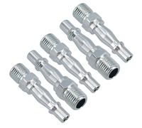 Air Line Hose Fitting Connector Quick Release 1/4 inch Male Thread 5pk FT010