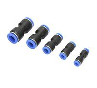 Air Line Quick Connect Fittings, Fittings Straight Pneumatic Connectors Connector Quick Connect Air Hose Fittings PU-4 PU-6 PU-8 PU-10 PU-12 50Pcs Plastic Air Quick Fittings