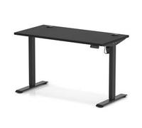 Air Lite 1200x600 Height Adjustable Desk Black Top CP Black Leg