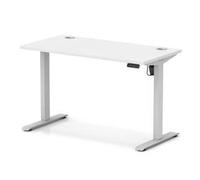 Air Lite 1200x600 Height Adjustable Desk White Top CP Silver Leg