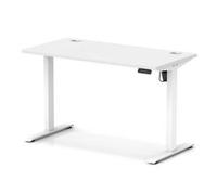 Air Lite 1200x600 Height Adjustable Desk White Top CP White Leg