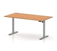 Air Lite 1600x800 Height Adjustable Desk Beech Top CP Silver Leg
