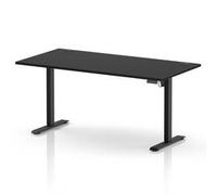 Air Lite 1600x800 Height Adjustable Desk Black Top CP Black Leg