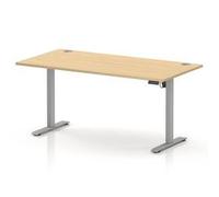 Air Lite 1600x800 Height Adjustable Desk Maple Top CP Silver Leg