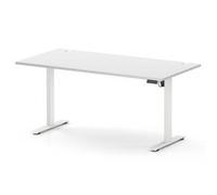 Air Lite 1600x800 Height Adjustable Desk White Top CP White Leg