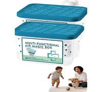 Air Magic Box - Indoor Air Purification Dust Removal Magic Box, Multi-functional Air Magic Box Cleaner, No Noise, Automatic Dust Collection Purifies,For Bedrooms,Offices,Pet Areas (350g, 2)