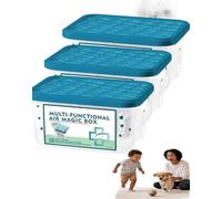 Air Magic Box - Indoor Air Purification Dust Removal Magic Box, Multi-functional Air Magic Box Cleaner, No Noise, Automatic Dust Collection Purifies,For Bedrooms,Offices,Pet Areas (350g, 3)