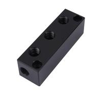 Air Manifold, Air Hose Inline Manifold Block Splitter, Pneumatic Distribution Block, Compatible with Air, Water, Oil, 1/2" RC Supply Port, 1/2" RC Output Port (3 Way 5 Port RC Threaded)