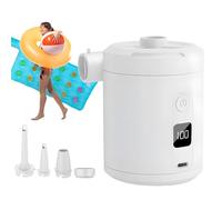 Air Mattress Pump Portable - Rechargeable Cordless Inflator, Quick Fill 2-in-1 Blow Up Tool, High Volume Air Flow, Compact Deflation Feature | For Camping & Pool Floats