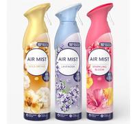 Air Mist Air Freshener Spray Mix Bundle 3 x 185ml - GOLD ORCHID, LAVENDER & SPARKLING BLOOM - Room Freshener for Lasting Freshness