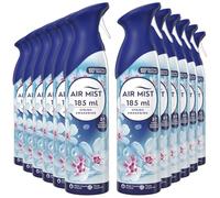 Air Mist Spring Awakening 185ml Air Freshener x12 Sprays - Natural Propellant - Water Based Formula - 2in1 Odour Eliminator & Room Freshener - Long Lasting Instant Freshness Mist