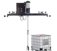 Air Mixer Drum Paint 980W Container Machine with Folding Propeller Support Hanger Paint Mixing for Paint Coating Materials Viscous Liquid Ink Dissolver