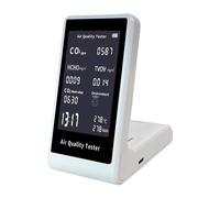Air Monitor 5 in 1 Indoor CO2 Detector Formaldehyde HCHO TVOC Tester LCD Temperature Humidity Air for Home