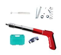 Air Nailer - Carbon Steel 1.54 cm Manual Nail Machine With 100 Nails 5 Gears | Cement Wall Red Brick Fastening Tool for Concrete Wood Boards DIY Repair Projects