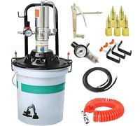 Air Operated Grease Pump for High Pressure Lubrication, 60:1 Ratio, 0.85L/min Output, Includes 13ft Hose and Gun for Industrial Maintenance
