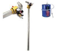 Air Operated Oil Transfer Pump - Stainless Steel Pneumatic Chemical Pump with Pressure Gauge & Safety Valve, 130L/min Flow Rate, Working Pressure: 0.6-0.8 MPa for Engine Oil