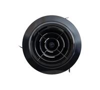 Air Outlet Abs Central Air Conditioning Indoor Exhaust Round Cover Mesh Cover Plastic Decoration Ventilation Constant Force Black(100mm,Rotating air vents)
