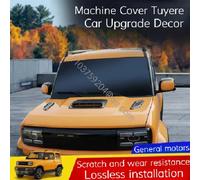 Air Outlet Cover Decoration Trim Universal Car Hood Fake Air Flow Intake Vent Covers Personalized creative exterior decorations 1PCS black