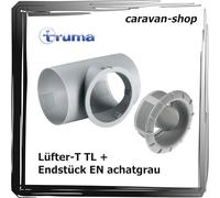 Air Outlet End Piece EN Agate Grey + Fan T TL, for Truma Heating Air Distribution