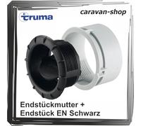 Air Outlet End Piece EN Black + End Piece Nut EM Air Distribution Truma