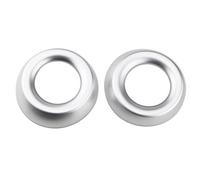 Air Outlet Ring Cover Front Air Conditioning Vent Cover Trim Dashboard AC Outlet Decor Frame Car Accessories Compatible With Nissan For Kicks 2017-2023(Sliver)