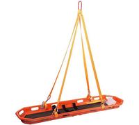 Air PE Basket Emergency Stretcher, Stainless Steel Basket Emergency Stretcher, Hanging Stretcher Basket Spineboard with Accessories, 600lbs Capacity Orange