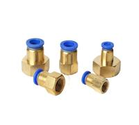 Air Pipe 4 6 8 10 12mm Hose Tube 1/8 3/8 1/2 1/4 BSP Female Thread Brass Pneumatic Connector(PCF12-02,1pcs)