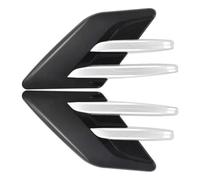 Air Pipe Intake For Car Air Vents Bonnet Decorative Stickers ABS Universal Side Shark Gills Simulation Modification Decorations For Car Exterior Parts Air Filter Pipe(WHITE)